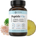 Zen Nutrients PeptideVite GLP-1 Υποστήριξη Βιταμίνη για την υγεία των ούρων με προβιοτικά, Bromelain, Chromium Picolinate & Organic Ginger (60 κάψουλες)