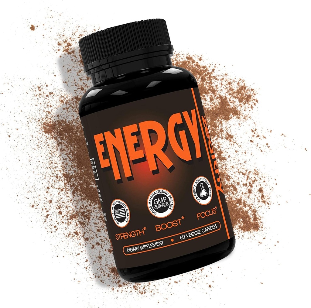 Caffeine Pills, Alternative to an Energy Drink, Energy Gel or Energy Gummies, All-Natural Energy Supplements, Energy Pills with Elderberry