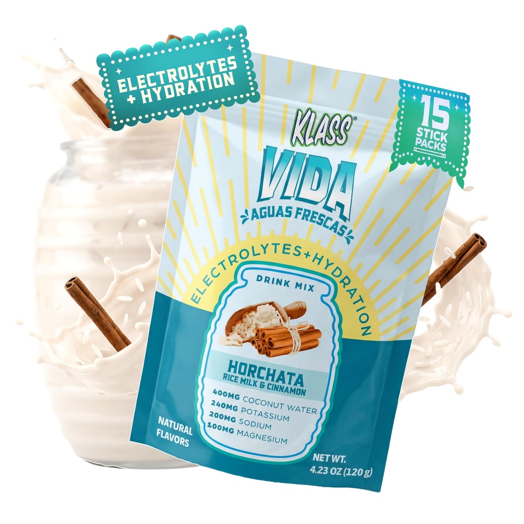 KLASS VIDA Electrolyte Drink Mix – Horchata Agua Fresca Flavor 