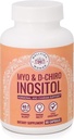 Myo-Inositol & D-Chiro Inositol Supplement Bottle (60 Capsules) 40:1 Ratio Capsule for Ovarian Support Myo-Inositol 1000mg & D-Chiro 25mg Inositol Capsules w/ Caronositol - Daily Inositol for Women