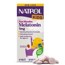 Natrol παιδιά ταχεία διάλυση μελατονίνη 1 mg, συμπλήρωμα διατροφής για τον ύπνο, δισκία ύπνου για παιδιά, 40 φράουλα-Flavored δισκία μελατονίνης, 40 ημέρα προσφοράς