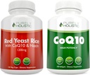 Αμιγώς ολιστικό κόκκινο ρύζι 1200mg & νιασίνη + CoQ10 100mg - 120 κάψουλες & 240 Softgels Bundle - Made in USA
