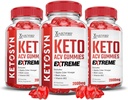 Justified Laboratories (3 Pack Ketosyn Keto ACV Gummies Extreme 2000MG Ketosyn Keto Gummies Apple Cider Vinegar Formed with Pomegranate Beet Buice Powder B12 Vegan Non GMO 180 Gummys