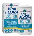 Vital Planet - Vital Flora Probiotics for Men, 60 Billion CFU, 60 Diverse Strains, 7 Organic Prebiotics, Ανδρική Καθημερινή Ράφια Σταθερό Προβιοτικό για Ανοσολογική Υποστήριξη, Αέριο Ανακούφιση, Digestive Health 30 Κάψουλες