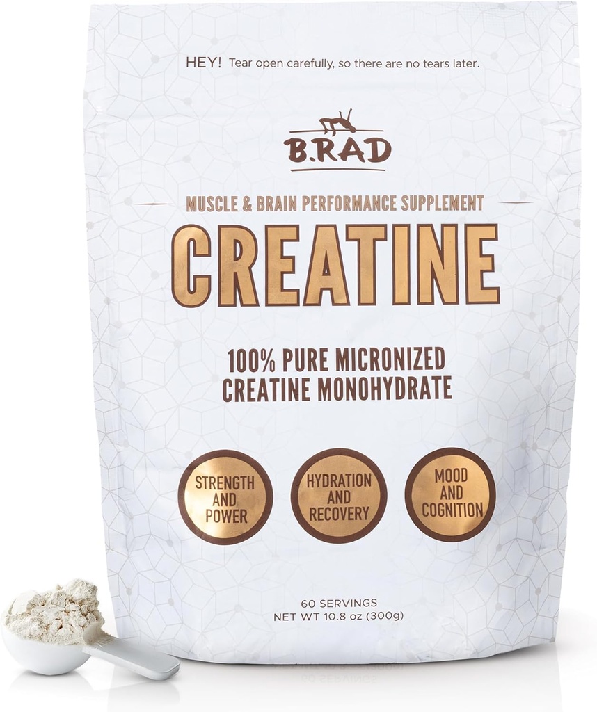 B.rad 100% Pure Micronized Creatine Monohydrate Powder 