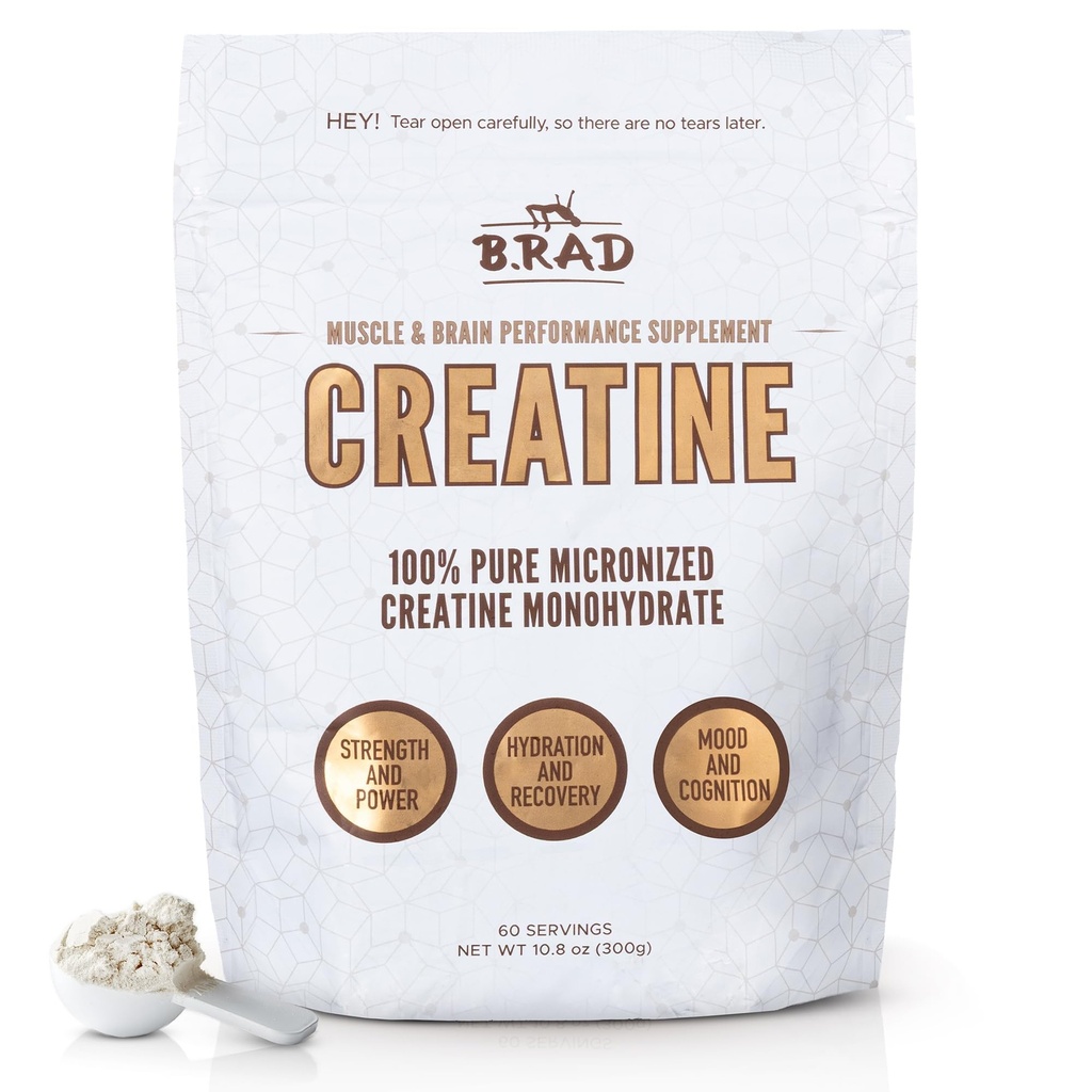 B.rad 100% Pure Micronized Creatine Monohydrate Powder 