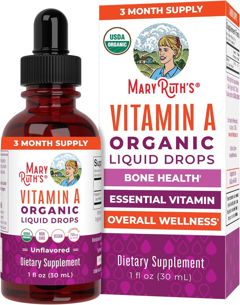 MaryRuth Organics USDA Organic Vitamin A Liquid Drops 
