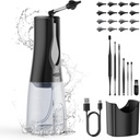 Ear Wax Removal Cleaning Kit - BANKKY Electric Ear Cleaner with 7 Pcs Ear Pick & 16 Replaceable Eartips and 3 Cleaning Modes, Water Powered Irrigation Kit for Adults & Kids, Safe & Effective