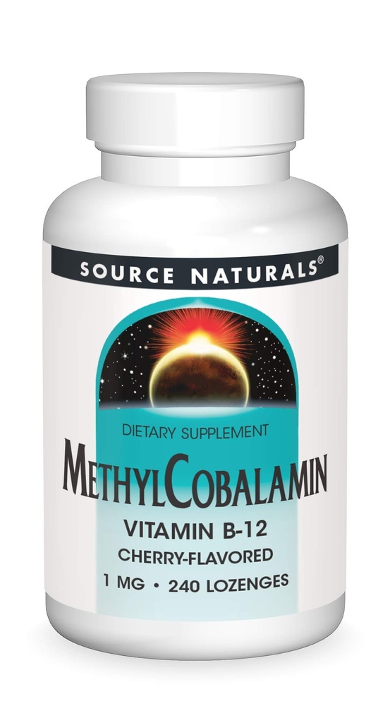 Πηγή Naturals Μεθυλοκοβαλαμίνη Vitmain B-12 Cherry-Flavored, 1 mg - 240 Lozenges
