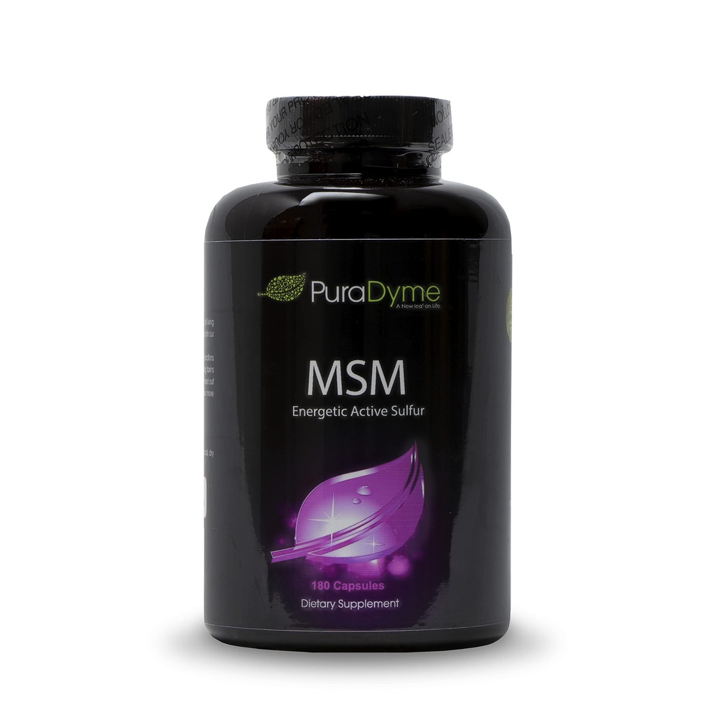 PuraDyme MSM με Cofactor Ολόκληρη Μείγμα Τροφίμων – 180 Κάψουλες Vegan