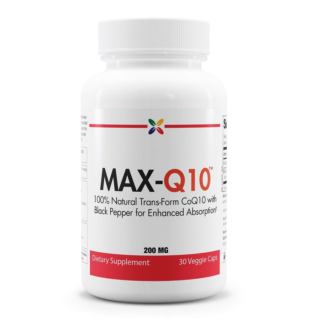 Διακοπή γήρανσης Τώρα MAX-Q10 Συνένζυμο Formulated with Kaneka Q10 and Enhanced BioPerine Black Pepper Extract for High Absorption, Heart Health, Energy Production 200 mg Κάψουλες