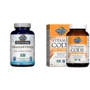 Κήπος της ζωής Dr. Formulated Advanced Omega Fish Oil & Ακατέργαστη βιταμίνη κώδικα βιταμίνη C, 120 κάψουλες Veg