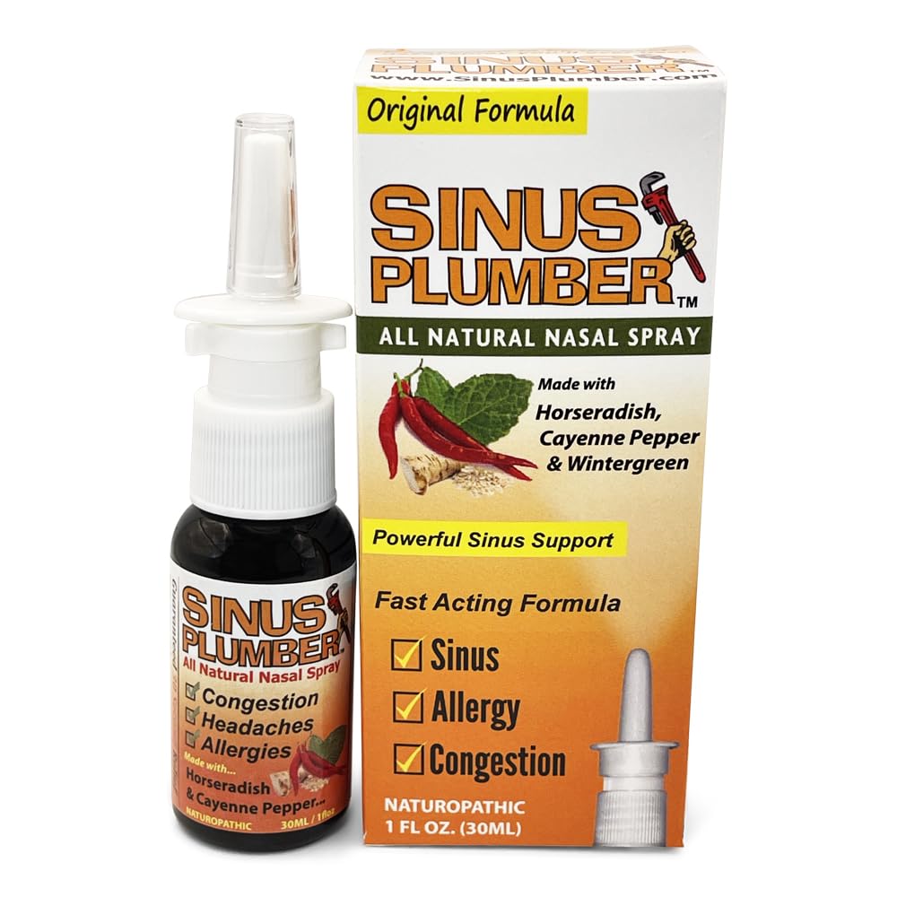 Sinus Plumber Pepper Nasal Spray – Sinus & Allergy – Natural Relief – Original Formula – 1 fl oz