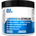 Διατροφή Evlution L-αργινίνη + L-Citrulline - Αντοχή + συμπλήρωμα απόδοσης προπόνησης - 2000mg Complex - Αγγειοδιαστολή + υποστήριξη νιτρικού οξειδίου - Vegan + Χωρίς γλουτένη σε σκόνη - 75 Σερβιέτες