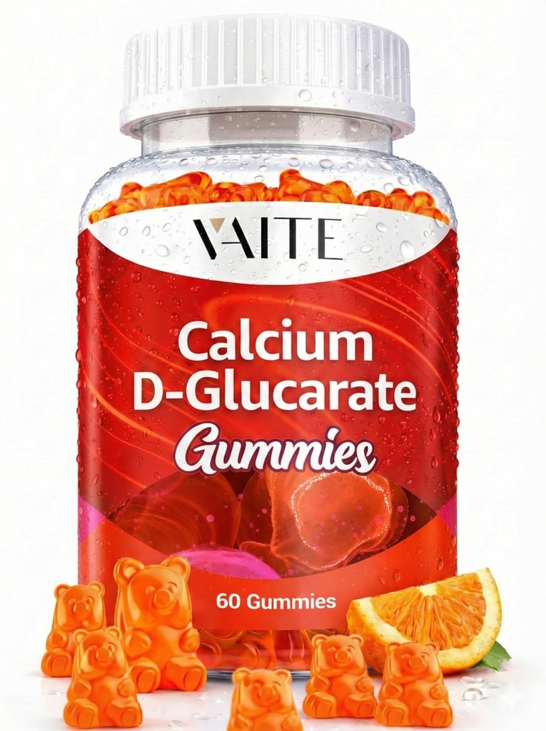 Ασβέστιο D-Glucarate Gummies 1000mg - CDG συμπλήρωμα καθαρισμού για άνδρες και γυναίκες, ορμονών Μεταβολισμός Ισορροπία & Εμμηνόπαυση Υποστήριξη, μη-GMO, Vegan, Χωρίς γλουτένη, χωρίς σόγια συμπληρώματα, 60 Gummy Μασώμενα