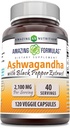 Amazing Formulas Ashwagandha Root with Black Pepper Extract Supplement 