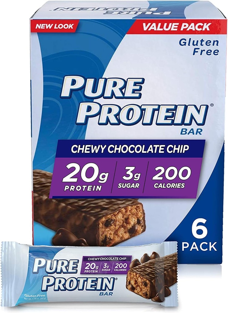 Pure Protein® Chewy Chocolate Chip, 50 gram, 6 number Multipack