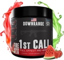DownRange 1st Call Pre Workout Powder, Preworkout για άνδρες & γυναίκες, Amino Acid Beta Alanine & Caffeine για αντλία, ενέργεια και υποστήριξη εστίασης, 30 σέρβις (Strawberry Watermelon)