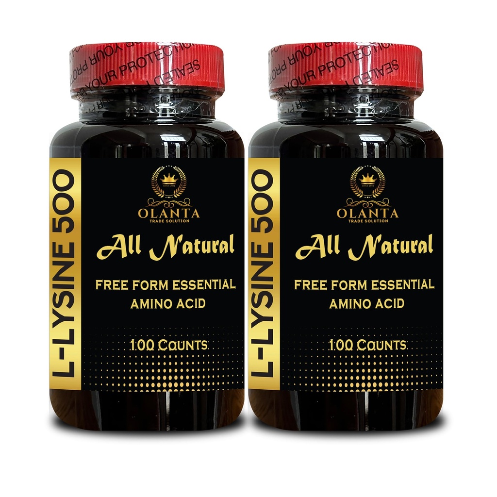 L-Lysine Amino Acid Συμπληρώματα - Lysine συμπλήρωμα υποστηρίζει υγιή χείλη και στοματικό ιστό, Amino Acid Lysine Υδροχλωρική, Ισορροπία αζώτου - 2 μπουκάλια 200 Μετρητές