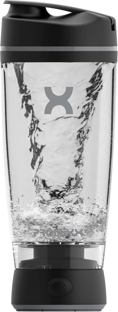Promixx αρχικό μπουκάλι shakeer - Μπαταρία-powered for Smooth Protein Shakes - BPA Free, 20oz Κύπελλο (Μαύρο)