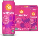 ZYN Turmeric Wellness Drink 6 (πακέτο), Μίγμα Berry Flavored Turmeric Curcumin Drink with Black Pepper, No Added Sugar, Low Carb & Low Calorie Drink, Καθαρή Εναλλακτική