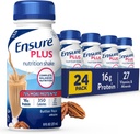 Ensure Plus Butter Pecan Nutrition Shake | Meal Replacement Shake | Ready To Drink | 16g Protein and 27 Vitamins and Minerals | 8 fl oz - 24 Pack