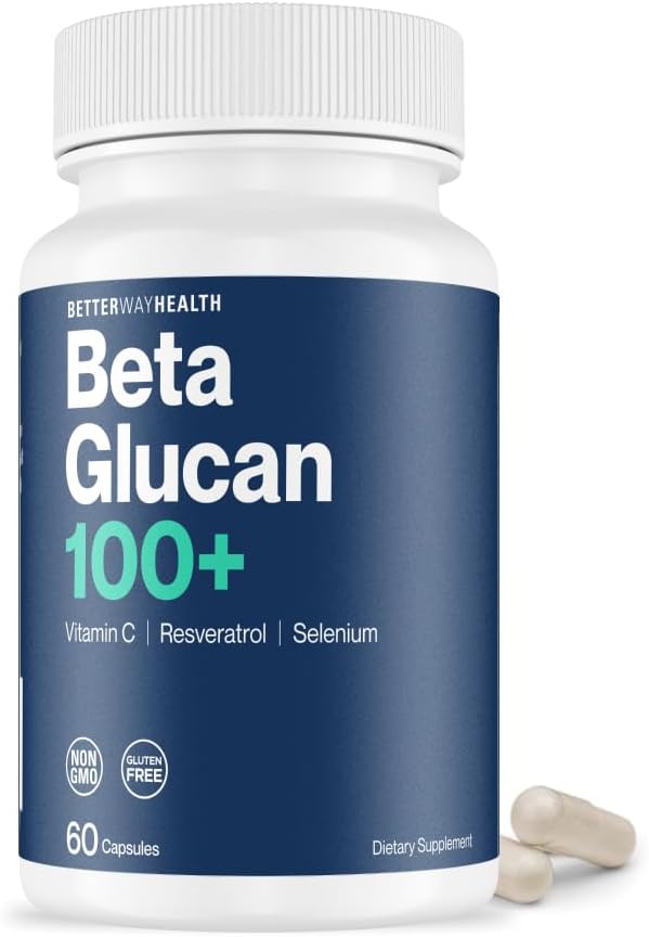Better Way Health Advanced Immune Readiness – 1,3/1,6 Beta Glucan with Vitamin C, Selenium & Resveratrol – Immune Support Supplement for NK Cells & Phagocytosis – 60 Capsules