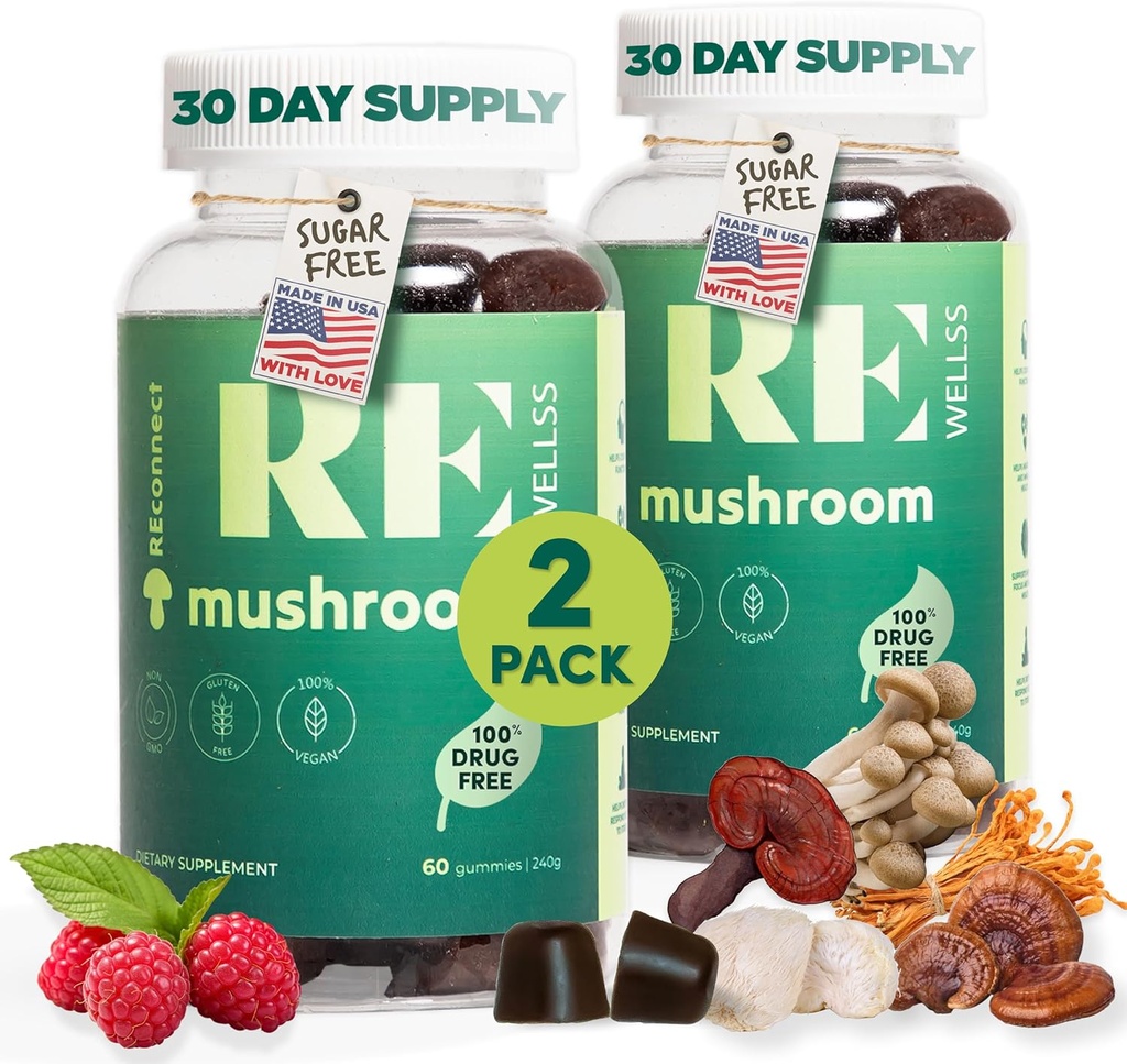Magic Mushroom Gummies για ενήλικες I Veg Low Carb Lion's Mane συμπλήρωμα I Mushroom συμπλήρωμα 