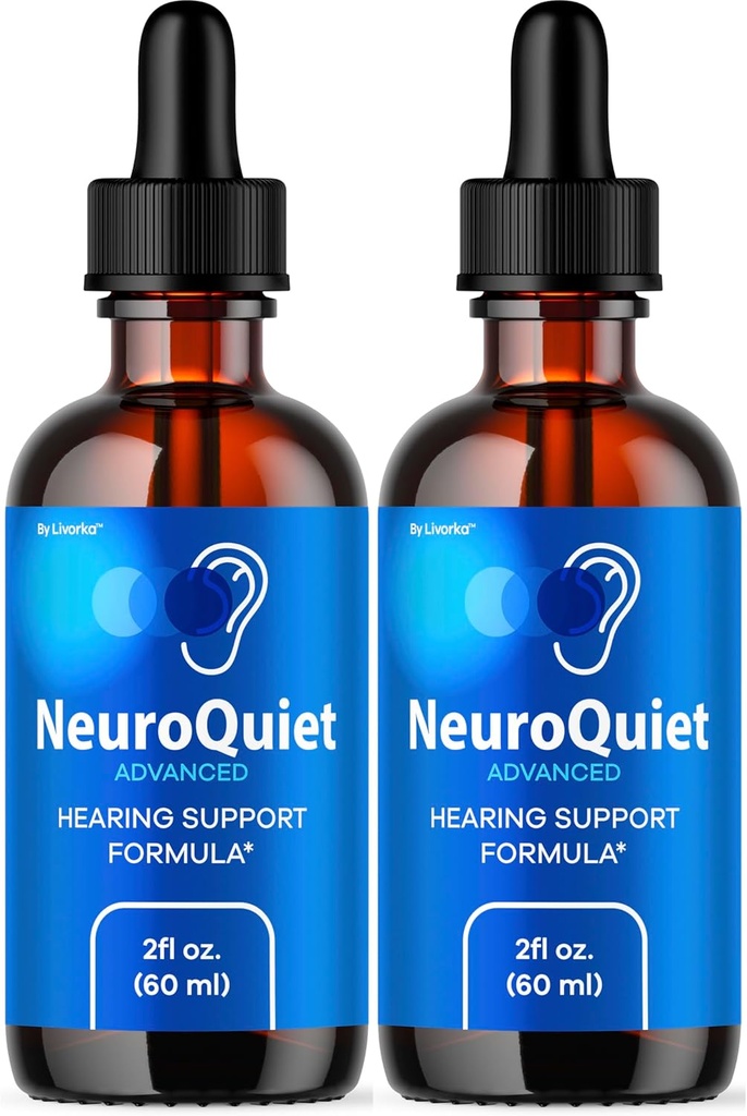 (2 Pack) NeuroQuiet Drops - Επίσημη υποστήριξη καθημερινής ακοής NeuroQuiet Όλα τα φυσικά καθαρό υγρό Advanced Formula για την υγεία του αυτιού, ακουστική καθαρότητα και εσωτερική ισορροπία αυτιών Κριτικές, 2 μπουκάλια για 2 μήνες