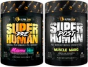 ALPHA LION Superhuman Pre Workout Powder & Post Workout Recovery Bundle, Sustained Energy & Focus + Lean Muscle Growth, Strength & Volume (Miami Vice & Muscle Marg)