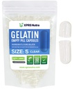 XPRS Nutra Size 5 Empty Capsules - 1000 Count Very Small Clear Empty Gelatin Capsules - Pills DIY Capsule Filling - Fillable Pill Gel Caps for Do-It-Yourself Vitamin Supplements