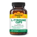 Country Life L-Tyrosine 500mg με συμπλήρωμα βιταμίνης B6 - Πιστοποιημένη χωρίς γλουτένη, χορτοφάγος, Kosher, Ενισχύει την εστίαση & την ενέργεια, υποστηρίζει την υγεία του εγκεφάλου, ενισχύει τη διανοητική σαφήνεια, μη ΓΤΟ - 100 κάψουλες
