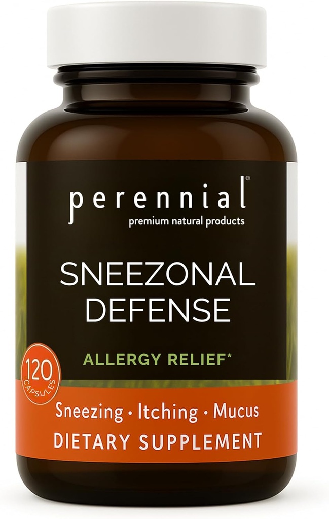 Sneezonal Defense Allergy Relief Formula – Φυσικό συμπλήρωμα βοτάνων για εποχιακή Αλλεργία Υποστήριξη και Ανοσολογική Υγεία – 120 Χορτοφαγικές Κάψουλες, Μη ΓΤΟ, Χωρίς Γλουτένη