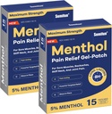 Sumifun 5% Menthol Pain Relief Patches - 30 Count Pain Patches για Neck, Shoulder, Elbow, Knee & Back Pain Relief - Προϊόντα ανακούφισης από τον πόνο στην πλάτη - Menthol Maximum Strength Pain Relief Patches