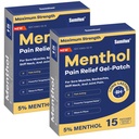 Sumifun 5% Menthol Pain Relief Patches - 30 Count Pain Patches for Neck,Shoulder, Elbow, Knee & Back Pain Relief - Lower Back Pain Relief Products - Menthol Maximum Strength Pain Relief Patches