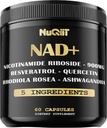 NAD+ Συμπλήρωμα με Nicotinamide Riboside, Resveratrol, Quercetin, Turmeric, Rhodiola Rosea - 60 Count