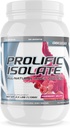 G6 Sports Nutrition Prolific Isolate All Natural Whey Protein Isolate (Gluten Free, Λακτόζη Free, Σόγια Free, Stevia Sweated, 25g Protein, 100 θερμίδες) – 2,5lb Jar – Raspberry Gelato