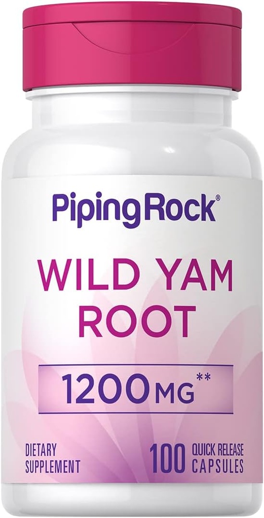 Piping Rock Wild Yam Root Capsules 1200mg | 100 Count | Extract Supplement | Gluten Free, Non-GMO
