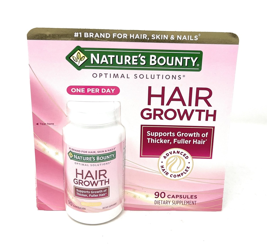 Nature's Bounty Hair Growth Supplement, 1 ανά ημέρα, Clinically Shown to Support Thicker, Fuller Hair, with Biotin, Silicon & Arginine, 90 Κάψουλες