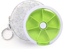Τσάντα χαπιών Organizer Travel Pill για Purse Portable Medicine περίπτωση Μικρές Εβδομάδες Χάπια κουτί για βιταμίνες / Fish Oil/Pills/Supplements (Πράσινη 02+Bag)