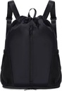 sportsnew Drawstring Backpack Αθλητισμός τσάντα Γυμναστήριο με Shoes διαμέρισμα, String Backpack Cinch για γυναίκες άνδρες, Water-Resistant Σάκος Drawstring για προπόνηση Ταξίδια, ελαφρύ, μαύρο, πατέντα σε αναμονή