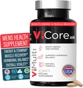 ViCore Premium Ανδρικό βοτανικό συμπλήρωμα – Tongkat Ali (Longjack), Maca Root, Panax Ginseng, ψευδάργυρος & L-αργινίνη – Υποστηρίζει την ενέργεια, Stamina, ανοσοποιητική υγεία & ανδρική ευεξία – 60 κάψουλες