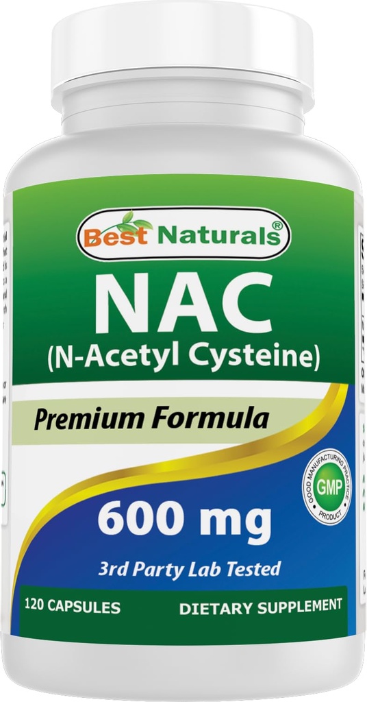 Best Naturals NAC - N Acetyl Cysteine 600 mg 120 Κάψουλες - n Acetyl cysteine - Ισχυρό αντιοξειδωτικό