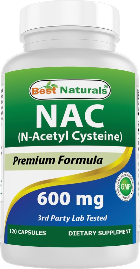Best Naturals NAC - N Acetyl Cysteine 600 mg 120 Κάψουλες - n Acetyl cysteine - Ισχυρό αντιοξειδωτικό