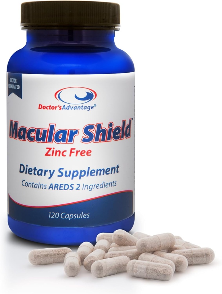 Πλεονέκτημα του γιατρού Ψευδάργυρος-ελεύθερος Macular Ασπίδα Βιταμίνες ματιών - 120 κάψουλες, 30-Day Supply - Lutein και Zeaxanthin Συμπληρώματα με AREDS-2 Συστατικά για την υποστήριξη ματιών που σχετίζονται με την ηλικία