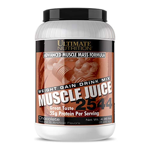 Ultimate Nutrition Μυϊκός Χυμός, Βάρος Κερδίστε Ποτό Μίγμα - Μαζική Κεραυνός Σκόνη για Άνδρες & Γυναίκες - Συμπλήρωμα για Lean Μύες Ανάπτυξη & Ανοσοποιητική Υποστήριξη με 55g Πρωτεΐνη - Σοκολάτα, 4.96lb