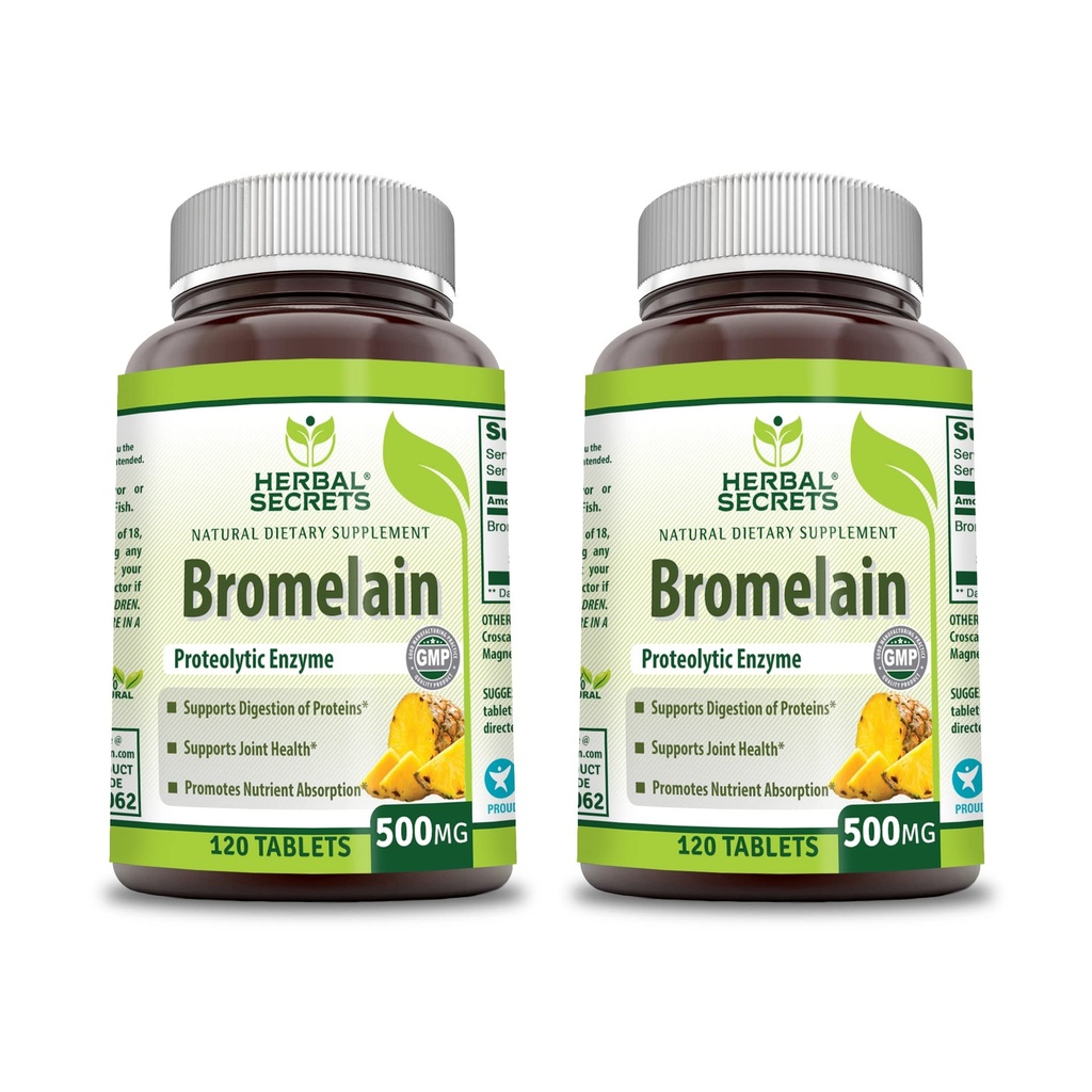 Βοτανικά Μυστικά Bromelain 500 Mg 120 Tablets Συμπλήρωμα 