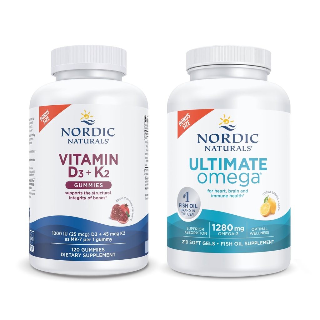 Nordic Naturals Starter Pack - Βιταμίνη D3+K2 Gummies, Ultimate Omega