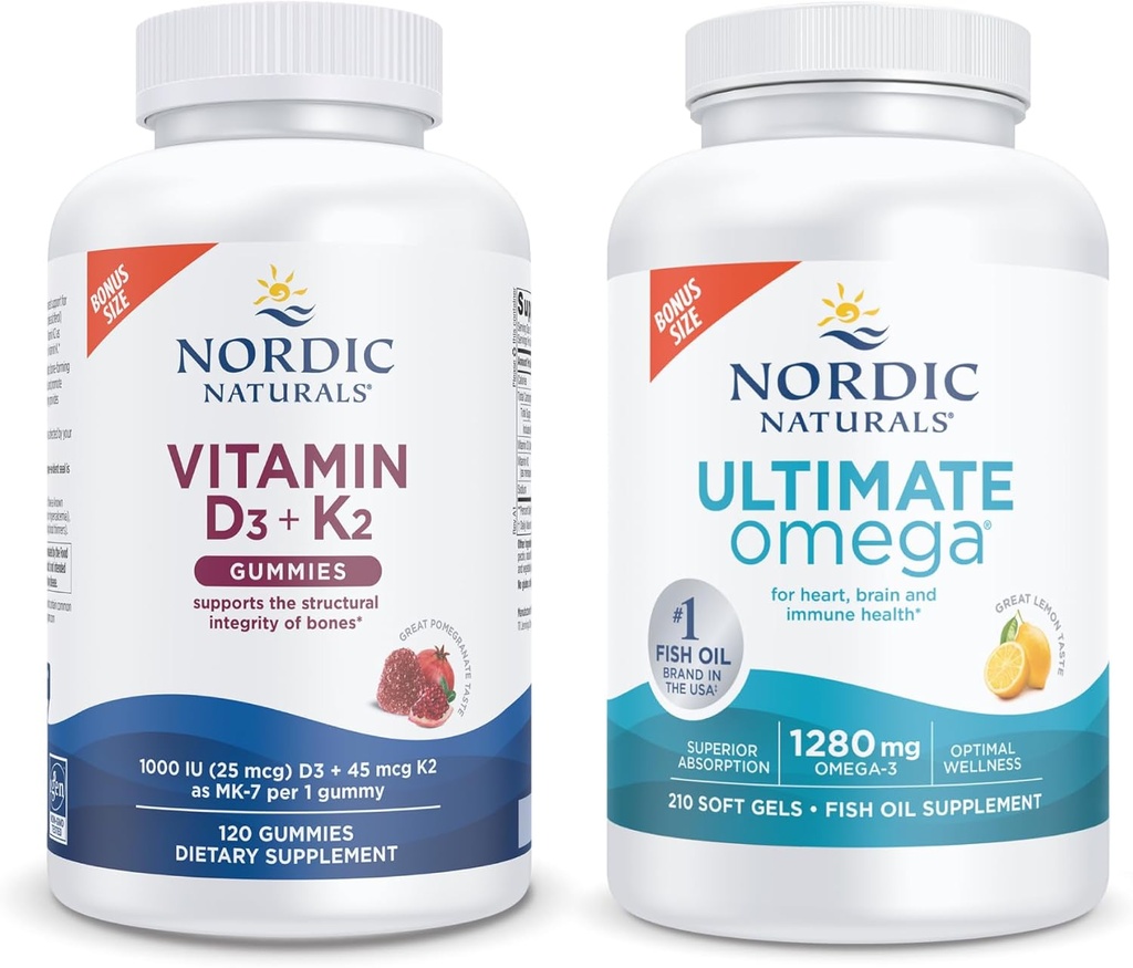 Nordic Naturals Starter Pack - Βιταμίνη D3+K2 Gummies, Ultimate Omega