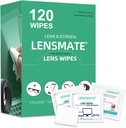 Lensmate 120 Count Lens Σκουπίδια Φακός για γυαλιά, Προ-Moisted & Ατομικά Wrapped γυαλιά, Φακός Καθαρισμός Σκουπίδια για γυαλιά, γυαλιά ηλίου, γυαλιά και φακός κάμερας